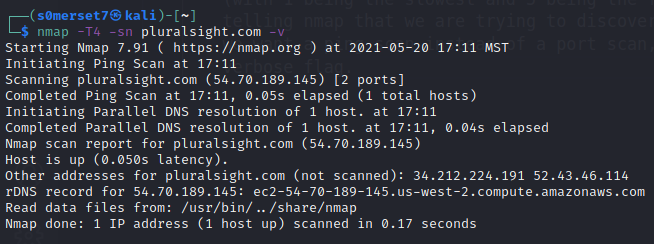 Nmap Ping Scan Response