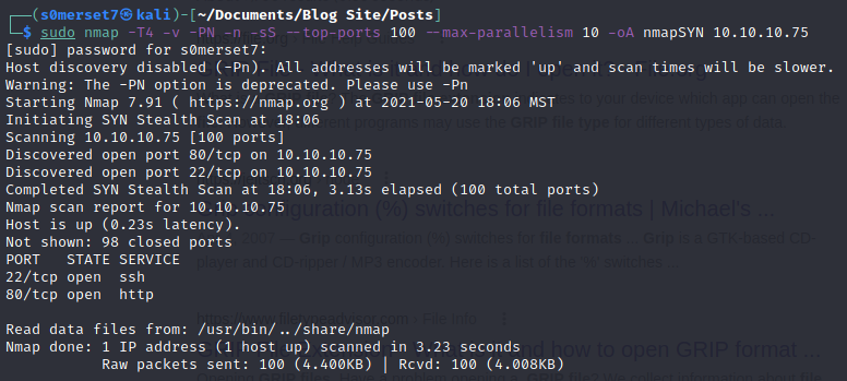 Nmap SYN Scan