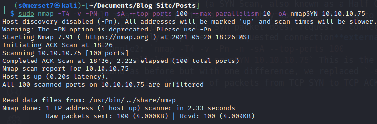 Nmap ACK Scan