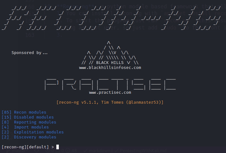 Recon-ng Home