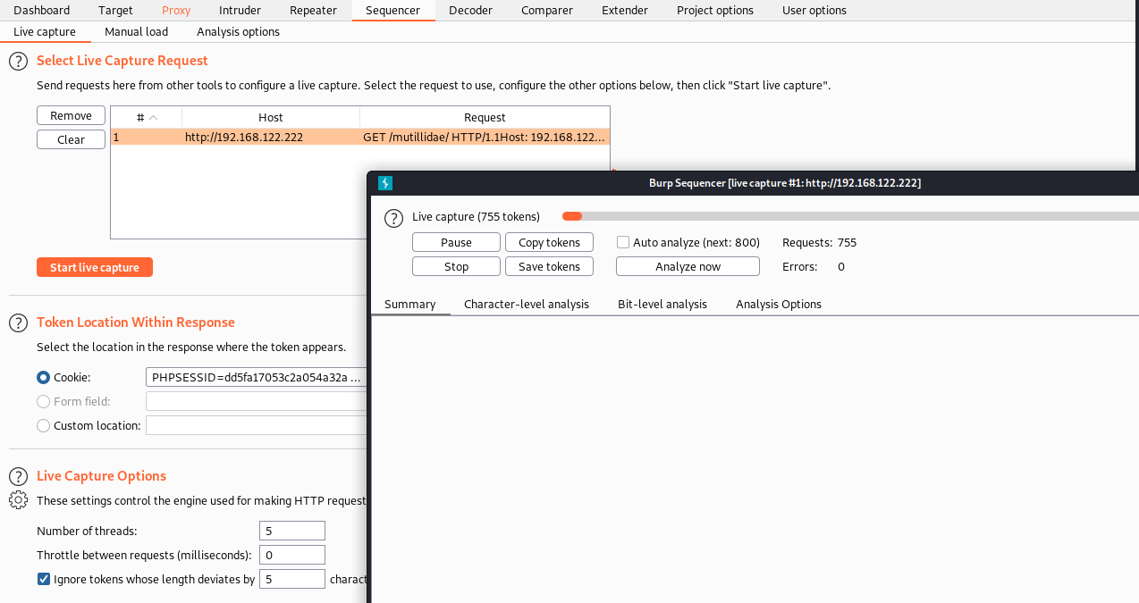 Session Token Live Capture