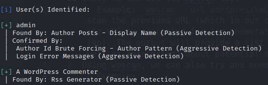 wpscan User Enumeration